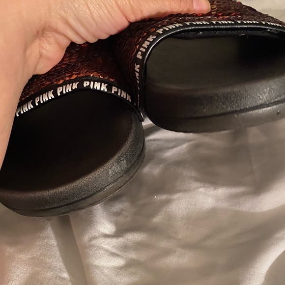 Victoria secret pink slides Sequins sandals - Picture 3 of 4